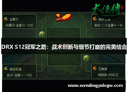 DRX S12冠军之路：战术创新与细节打磨的完美结合